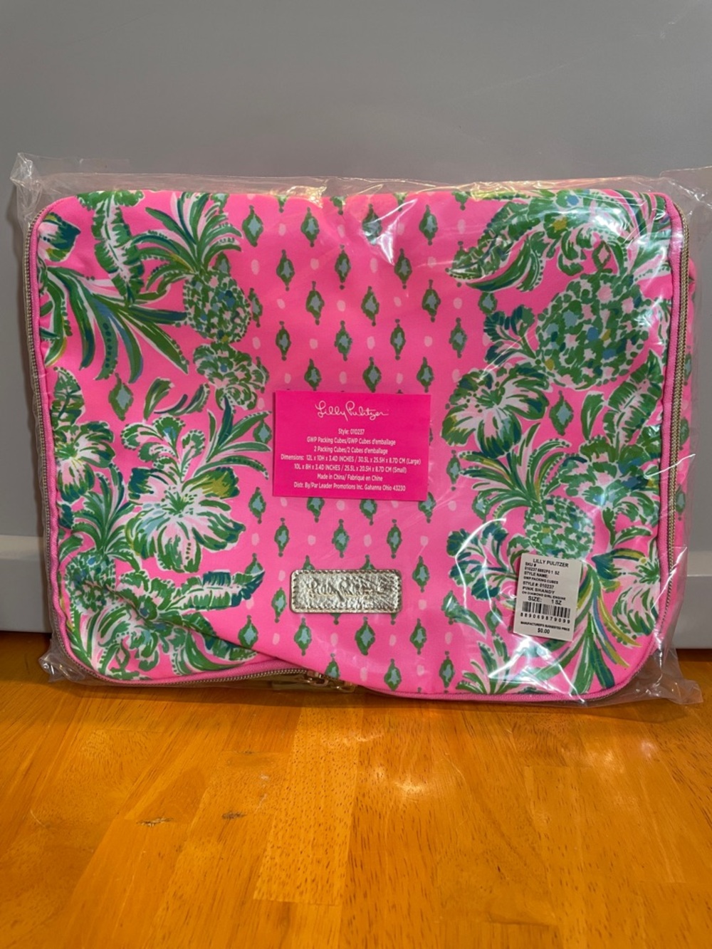 Lilly Pulitzer GWP Packing Cubes Pink Shandy Oh Diamond Girl NWT